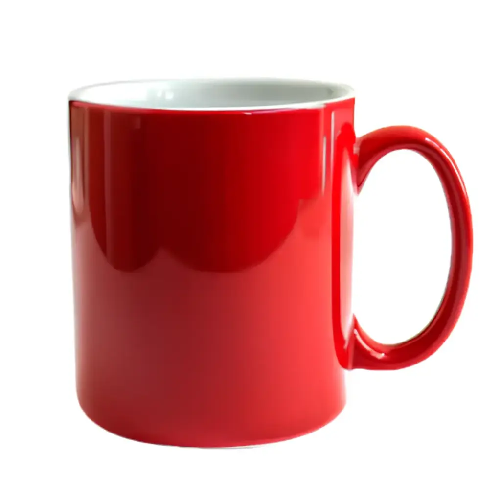 Taza Mágica para Sublimar de Cerámica 11 oz Roja Brillante (Gloss) McKAKO