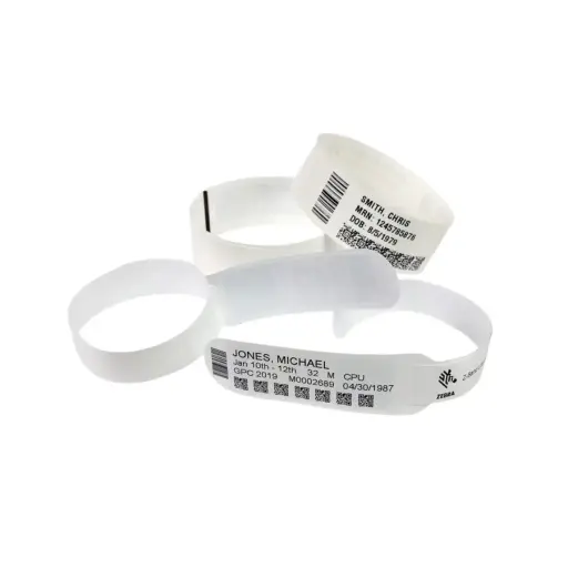 [10006995K] Brazaletes Blancos de Identificación para Adulto 1” x 11”