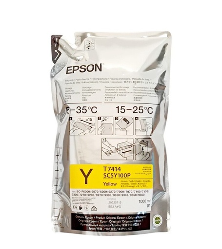 [EPS.WB.DS.YELW] Tinta de Sublimación Epson F-Series Amarilla 1L (T7414)
