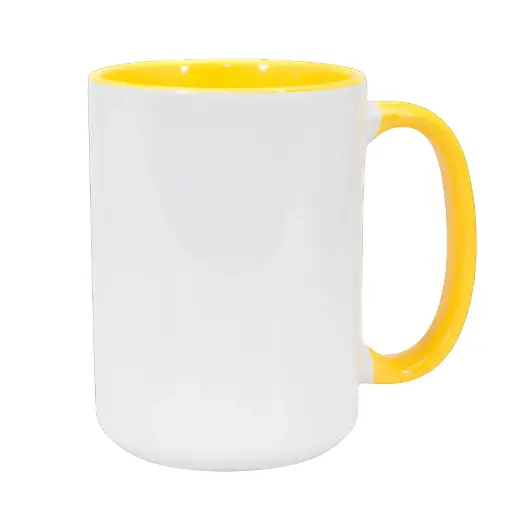 [1000202] Taza de Cerámica para Sublimar Bicolor 11 oz (Fondo y Asa Amarilla) McKAKO