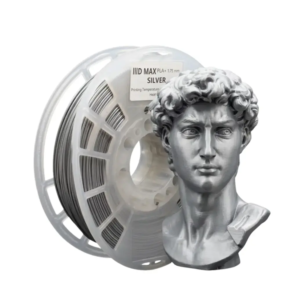 Filamento PLA IIID MAX Plata Silver 1.75 mm para Impresión 3D