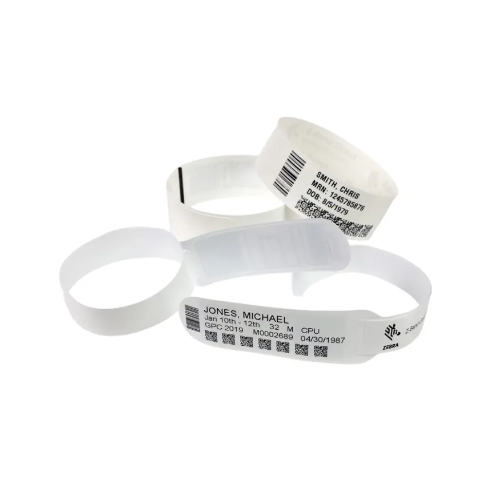 Brazaletes Blancos de Identificación para Adulto 1” x 11”