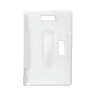 Porta Gafete Rígido Dual (Horizontal/Vertical) Blanco - Protector de Carnet