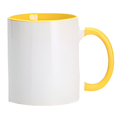 Taza McKAKO 11oz fondo & oreja color amarillo