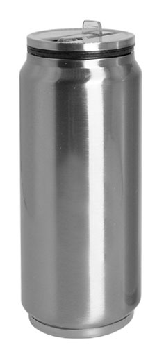 [SFS-MG65-S] Lata de Acero Inoxidable de 17 oz con Pajilla Plateada para Sublimación