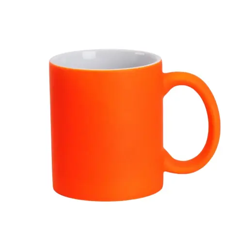 [SFS-MG78-O] Taza de Cerámica Naranja Neón (11 oz) para Sublimación - Acabado Mate Fluorescente