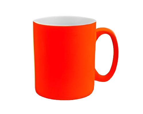 [SFS-MG78-O] Taza de neón de cerámica de 11 oz, naranja