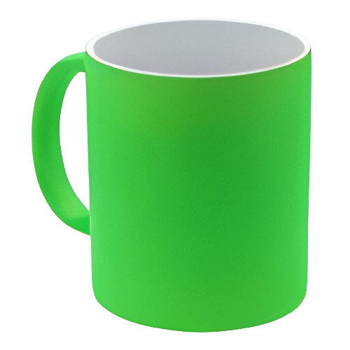 [SFS-MG78-G] Taza Color Neón de Cerámica (11 oz), Verde