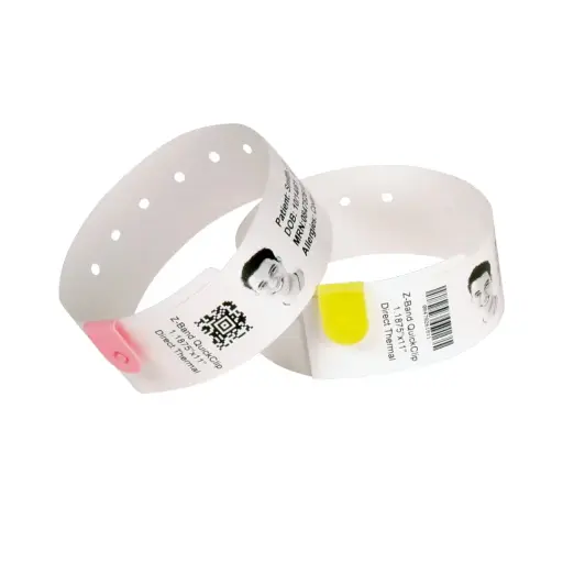 [10015358K] Brazalete Blanco de Polipropileno Zebra HC100 Z-Band Ultrasoft | Pulsera Hospitalaria Térmica Directa