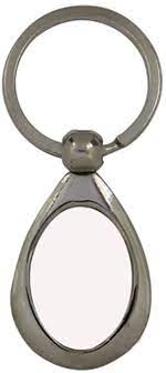[1000609] Llavero Metálico con forma de Óvalo Vertical